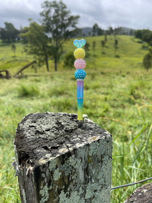 Blue Heart Pen