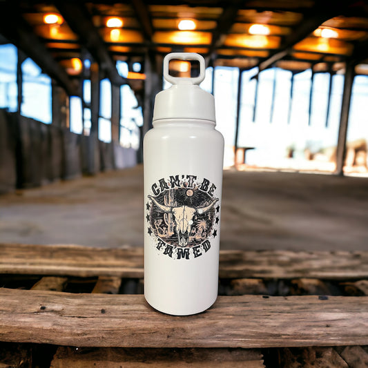 Can't be Tamed 32oz Stainless Steel Drink Bottle